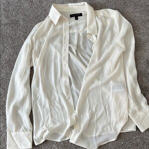 Banana Republic Cream Button-Up Shirt